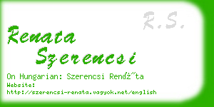 renata szerencsi business card